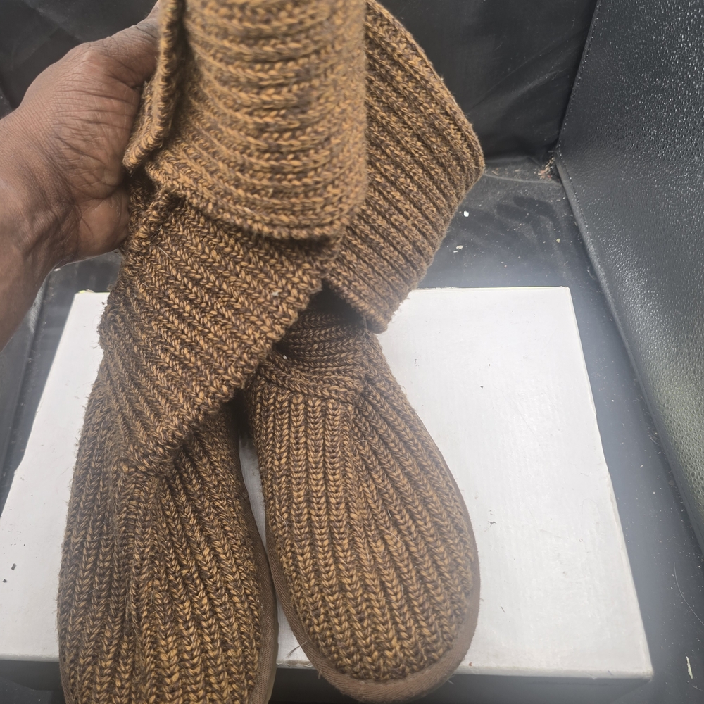 UGG Tan Knit Winter Boots